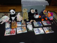 Lot Of 8 Large Size Beanie Buddies plus 10 small size Beanie Babies.