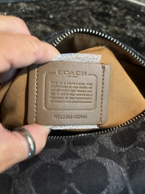 Coach Axel Crossbody In Signature Denim CO945 Black | eBay