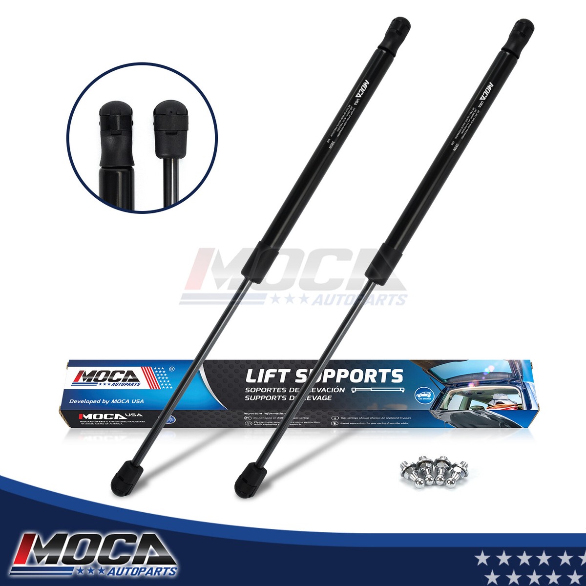 BOXI Hood Lift Supports – Pair For 2003-2009 Toyota 4Runner & Lexus GX470 – 380N, 17.94" Extended