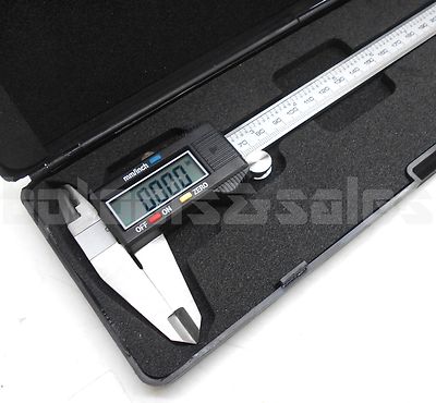 8'' Digital Electronic Caliper Precision Stainless Inch/Metric LCD Dial w/ Case