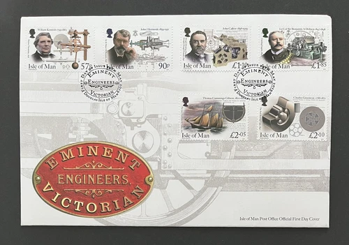 ISLE OF MAN 2019 FDC VICTORIAN ENGINEERS FIRST DAY COVER WITH DOUGLAS PMK