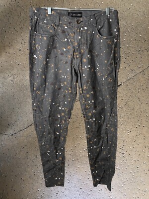 King Maker Paint Splatter Multicolor Jeans Size 36X31 MidRise 100% Cotton 5 PKT