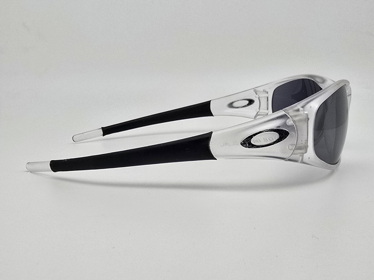 Oakley 04-041 Straight Jacket Gen 1 Clear Frame Black Iridium Lens