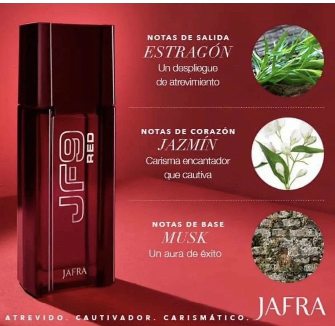 Jafra JF9 Red Cologne For Men 100 ml 3.3 Fl New In Box