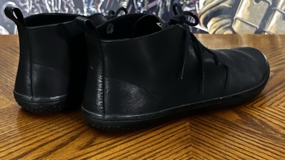 VivoBarefoot Gobi Lux Leather Shoes Obsidian 301437-01 Men display picture 2