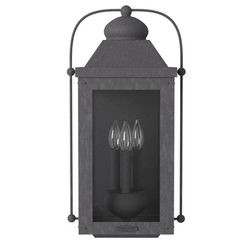 Hinkley Anchorage 24 1/4" Wide Aged Zinc Outdoor Lantern Wall Light - Picture 9 of 10
