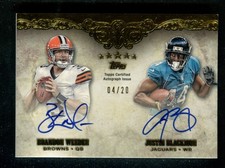 2012 Topps Five Star Dual Rookie Autograph Brandon Weeden Justin Blackmon RC /20