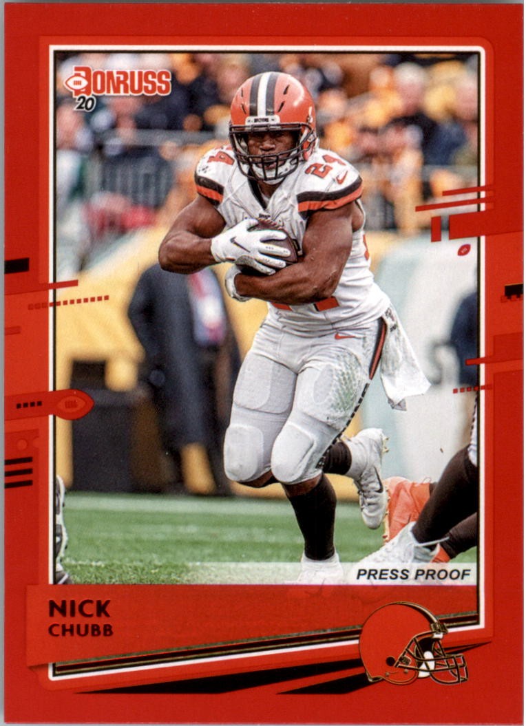 2020 Donruss Press Proof Red #72 Nick Chubb - FB