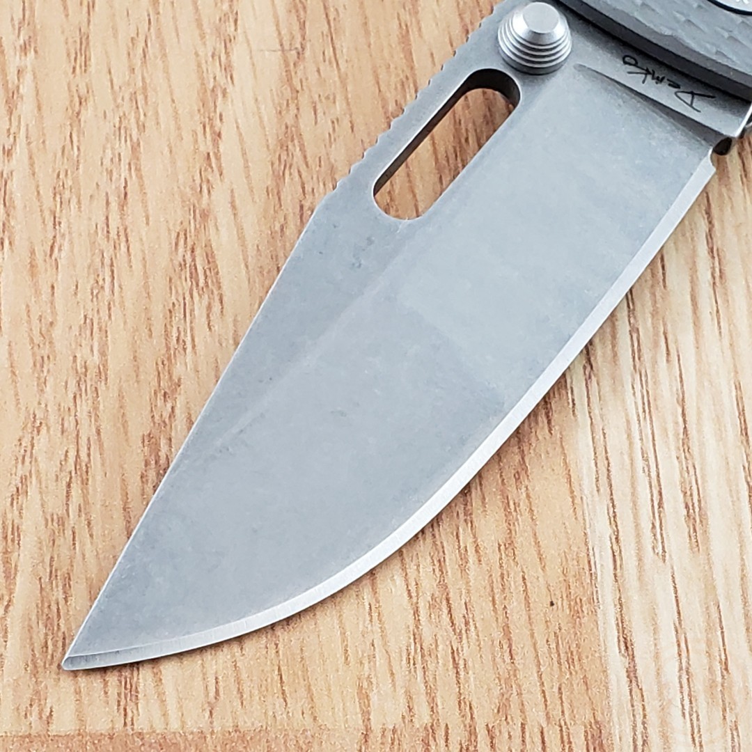 Demko AD 20.5 Folding Knife 2.88 Stonewash 3V Steel Blade Milled
