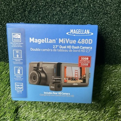 Magellan MiVue 480D Dual HD Dash Camera 2.7'' Rear Cam 32GB 1296P