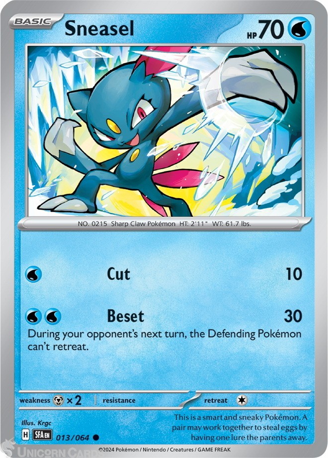 SFA-EN 013/064 Sneasel : Common Pokemon Card : Shrouded Fable