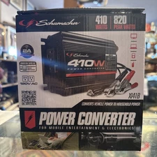 SCHUMACHER ,X141B, POWER CONVERTER, 12V TO 120V AC, 410W- 820 PEAK, NEW! (E)