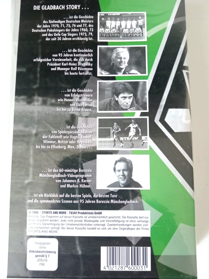 Die Gladbach Story - 95 Jahre Borussia Mönchengladbach - VHS - Bild 2 von 3