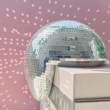 Melted Disco Ball Decor,Handmade Reflective Mirror Ball,Aesthetic Shelf Decor...