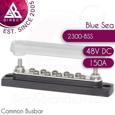 Blue Sea Systems 2300 Common Busbar mit Deckel   10 Fach   48V Dc   150A Für