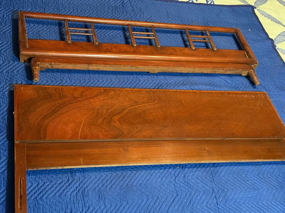 Cabecero y pie de cama de tamaño completo estilo MCM moderno de mediados de siglo vintage Foto 4 de 4