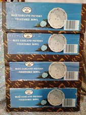 Set of 4 - Johann Haviland BLUE GARLAND Large Vegetable Bowl 8.5" Germany