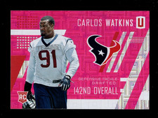 2017 UNPARALLELED PINK ESCHER SQUARS #274 CARLOS WATKINS RC 179/299 TEXANS