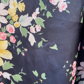 Vintage Val-Mode Satin Floral Robe Lingerie USA S