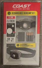 Coast FL78R Rechargeable LED Headlamp 530 Lumens Flex Charge Black