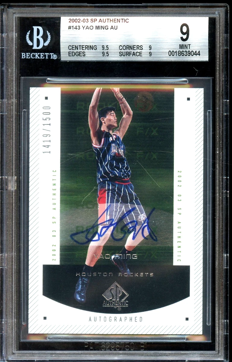 Yao Ming Basketball Autographed Sports Trading Cards & Accessories