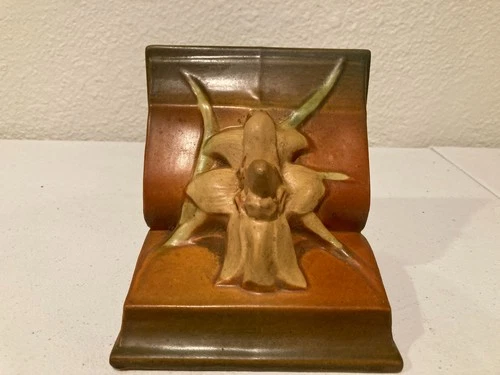 Vintage Roseville Art Pottery Zephyr Lily Bookend