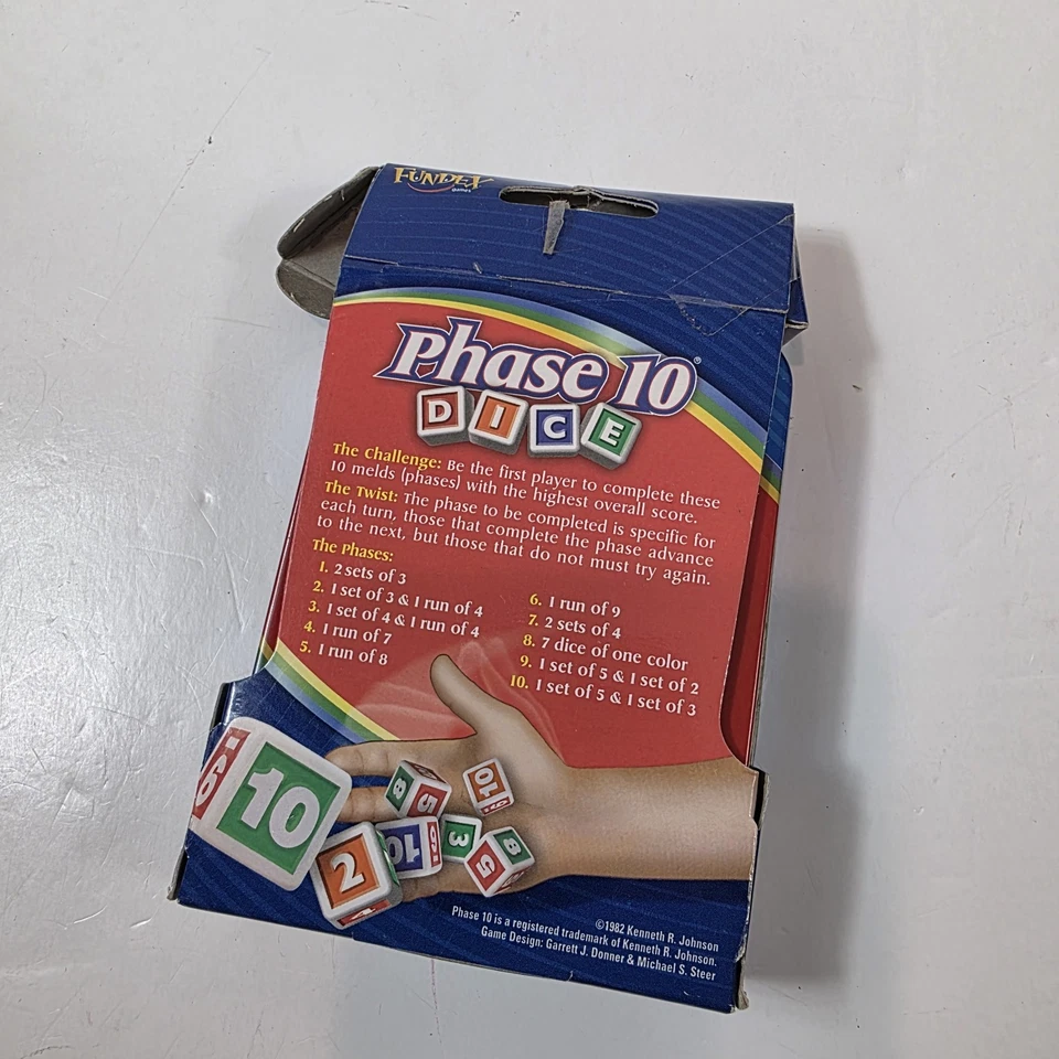 Fundex 2008 Phase 10 Dice Game In Tin Box Complete - Image 2 of 3