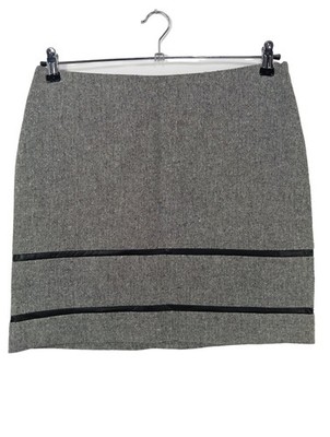 ZERO High Waist Rock Damen Rock Gr. DE 38 hellgrau Casual-Look