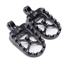 CNC Wide Foot Pegs 360  Roating MX Chopper Bobber Style for harley Dyna black
