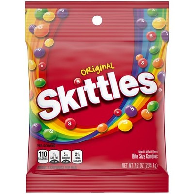 SKITTLES Original Chewy Candy, 7.2 oz Bag Ounce (Pack of 1), Orange 