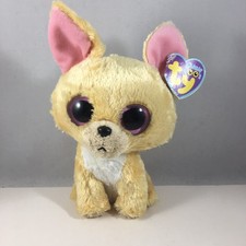Ty Beanie Boos NACHO the Chihuahua Dog 6 Inch Plush Toy NOT MINT HEART TAGS 