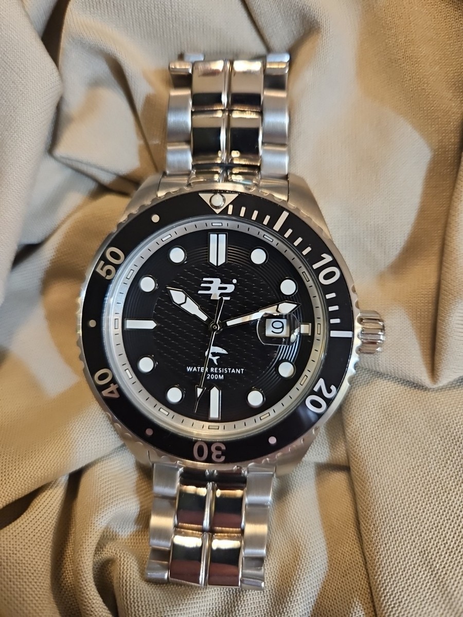 32 Degrees Blacktip Men's Quartz Divers Watch 20atm/200m 46mm Case