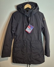 Helly Hansen Boyne Parka Jacket Womens UK S Black Hooded Insulated Coat BNWT