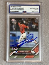 GIANTS- TYLER FITZGERALD AUTOGRAPH 2024 TOPPS NOW #475 7 HR 8 GAMES PSA SLAB