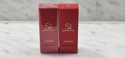 2x SI PASSIONE BY GIORGIO ARMANI WOMEN'S EAU DE PARFUM TRAVEL SPRAY .5 OZ. 15ML