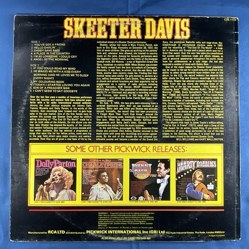 Skeeter Davis Youve Got a Friend, Camden Vinyl LP 12" Record - Picture 2 of 6