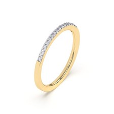0.10Ct Round Lab Grown Diamond Half Eternity Band Gift Her Yellow Gold UK Seller