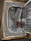 Picnic Basket Wicker Set for 2 Glass Plates, Stemware, Metal Utensils — photo 6