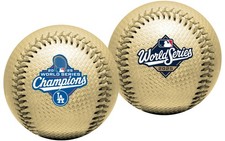 Rawlings 2025 World Series LA Dodgers Champions Gold Vinyl Baseball