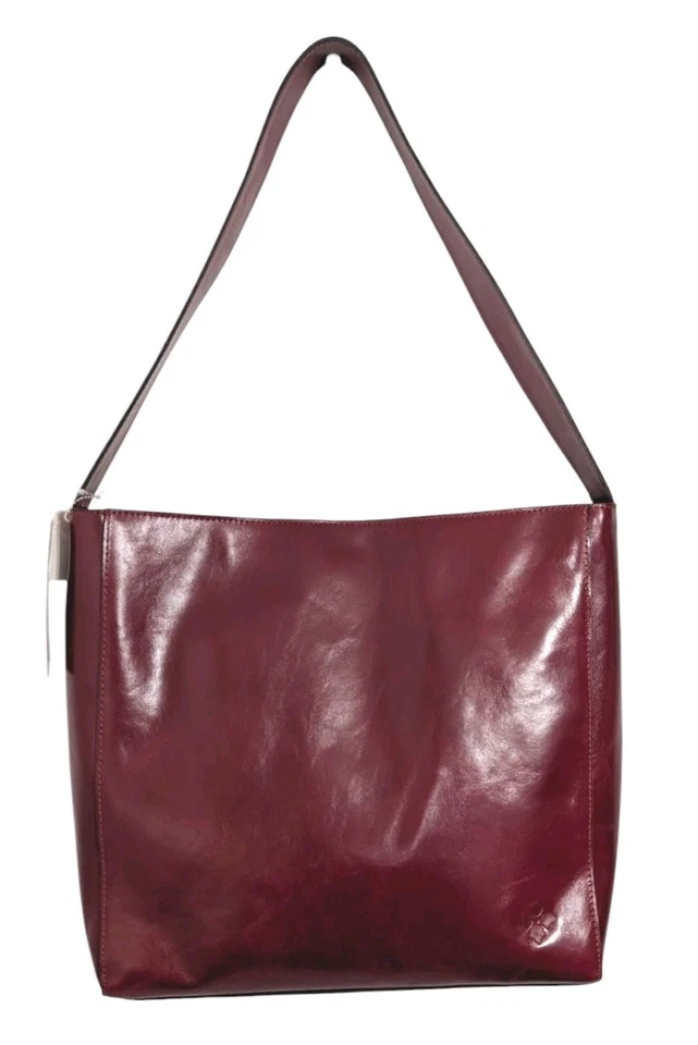 Patricia Nash Distressed Leather Prairie Hobo Tote Bag-Ruby Red-NWT-$249.95