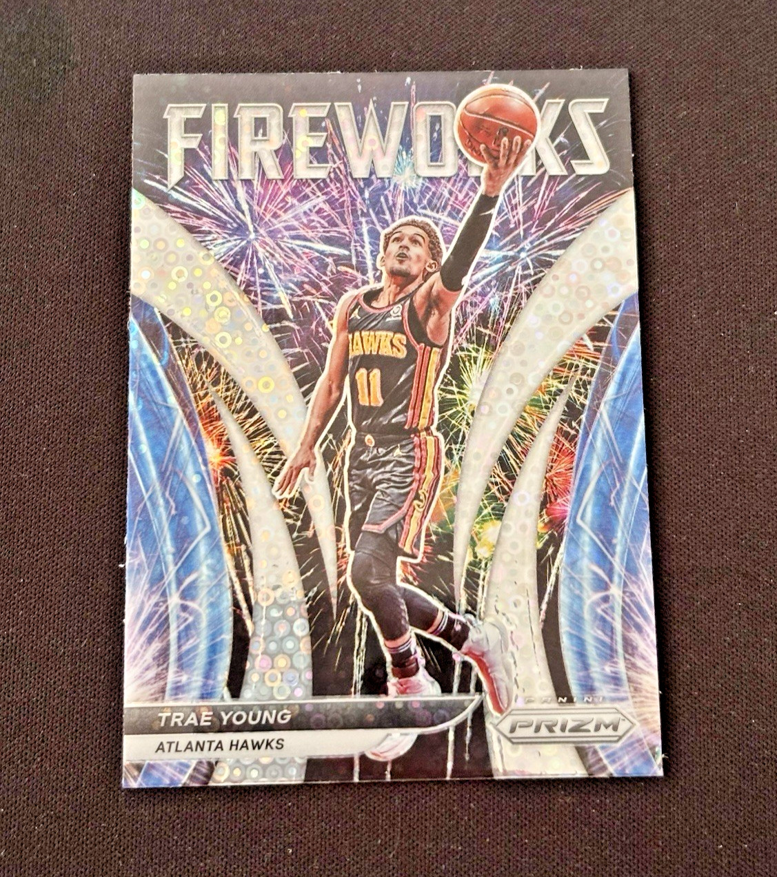 2021-22 Panini Prizm Fireworks Fast Break #25 Trae Young