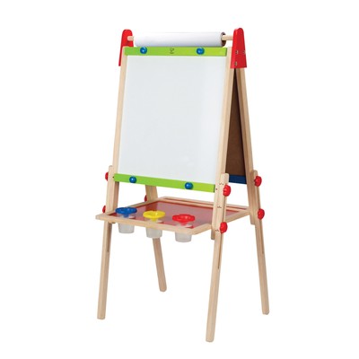 Hape All-in-One Double-Sided Art Easel w/ Paper Roll & Accessories