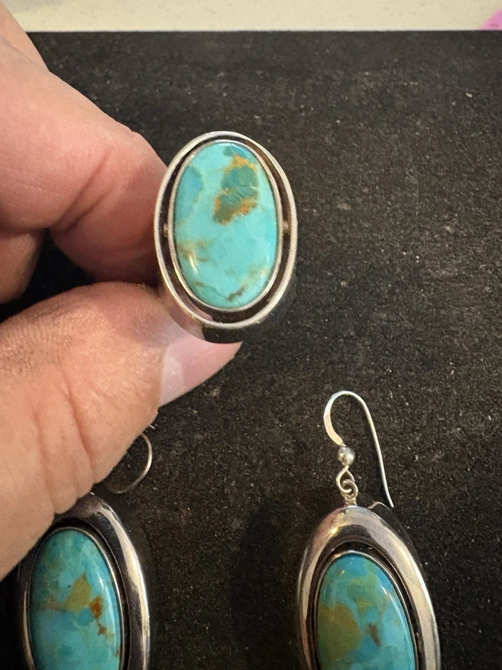 Lote de anillos abatibles Jay King DTR plata esterlina turquesa lapislázuli 925 talla 6,5 Foto 3 de 4