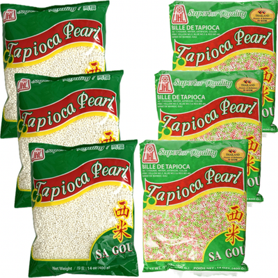 3 Packs - 14oz JHC Tapioca Pearl Balls (Sa Gou) From Cassava