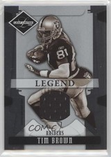 2008 Leaf Limited Legend Threads 42/100 Tim Brown #186 HOF z5i