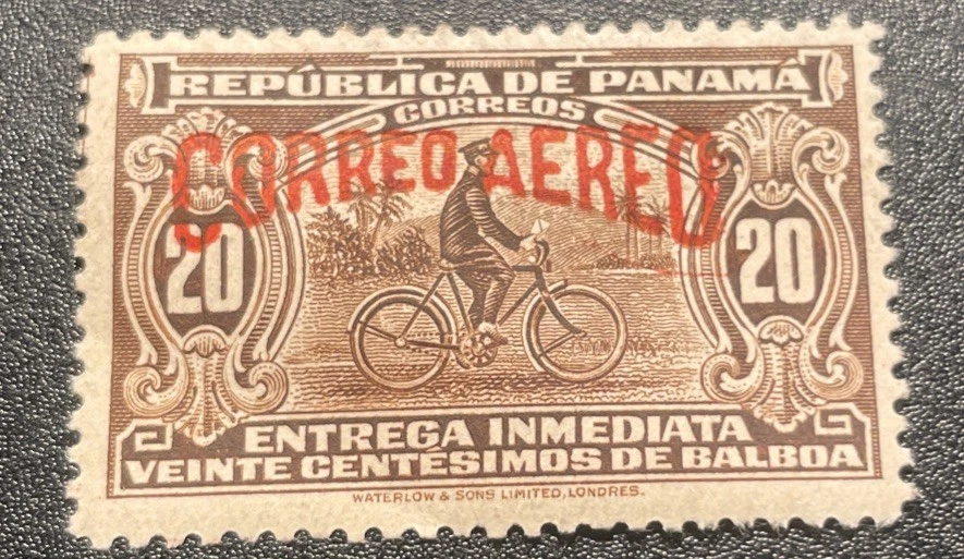 Sello de correo aéreo de Panamá, 1934 Scott # C-17 M LHG OG Foto 2 de 4