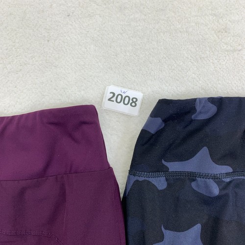 2er Set Activewear Yogalicius Leggings Damen Gr. S schwarz/lila Stretch Reise - Bild 8 von 8