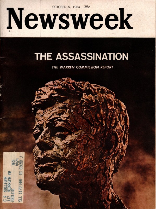 Newsweek Magazine - 6 Oct 64- Feat. The [Kennedy] Assassination
