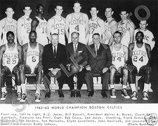 1962-63 BOSTON CELTICS NBA WORLD CHAMPIONS 8X10 TEAM PHOTO HAVLICEK JONES COUSY