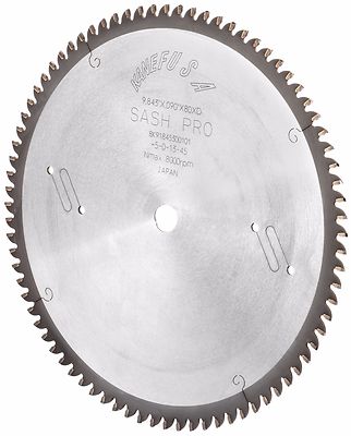Kanefusa Sash Pro sawblade for Aluminum Extrusions, 16'' Diameter